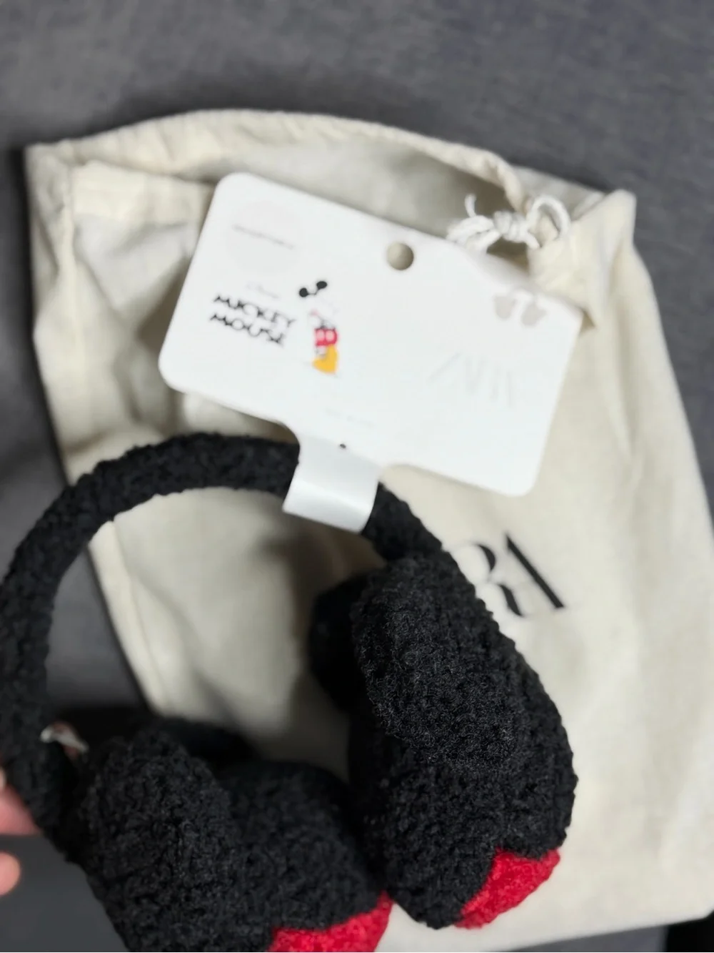 NWT Zara Kids SHEARLING MICKEY MOUSE  DISNEY EARMUFFS 6 - 14